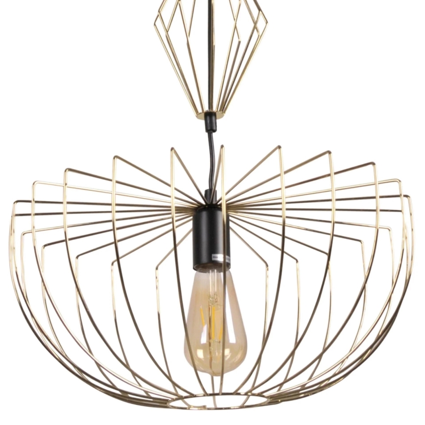 Csillár zsinóron JASMINA 1xE27/20W/230V átm. 40 cm arany