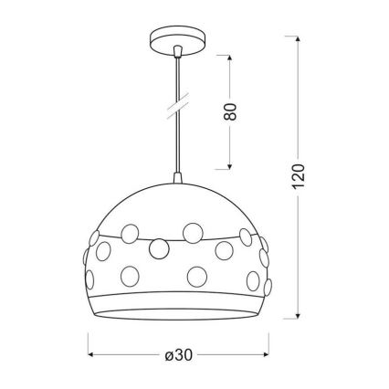 Csillár zsinóron JOLINA 1xE27/40W/230V