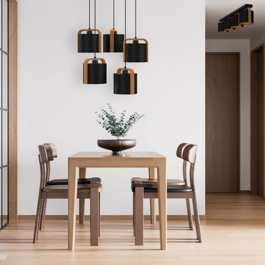 Csillár zsinóron JONKO 5xE27/60W/230V