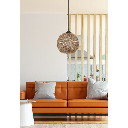 Csillár zsinóron JUTE 1xE27/60W/230V barna