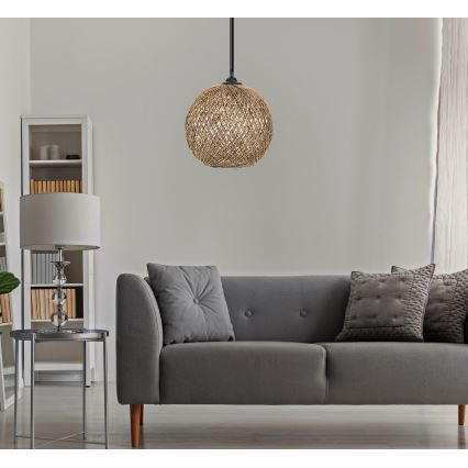 Csillár zsinóron JUTE 1xE27/60W/230V barna