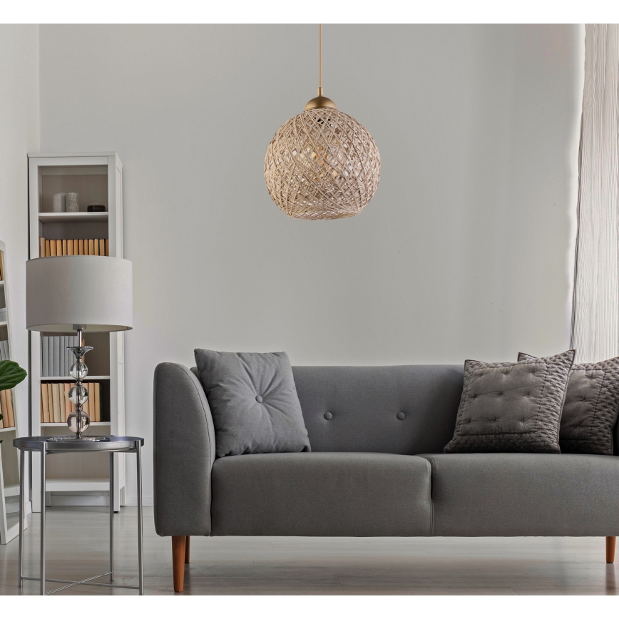 Csillár zsinóron JUTE 1xE27/60W/230V bézs