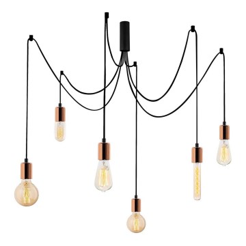 Csillár zsinóron KABLUNI 6xE27/100W/230V pók