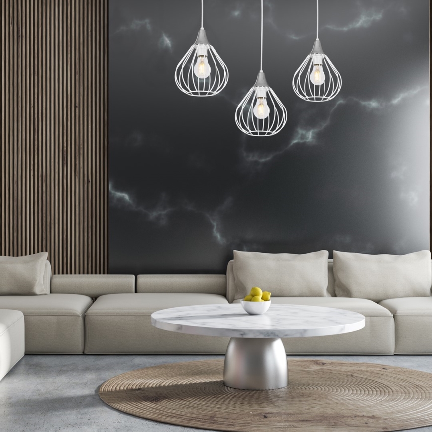 Csillár zsinóron KANE 3xE27/60W/230V