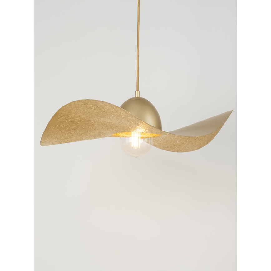 Csillár zsinóron KAPELLO 1xE27/60W/230V átm. 55 cm arany
