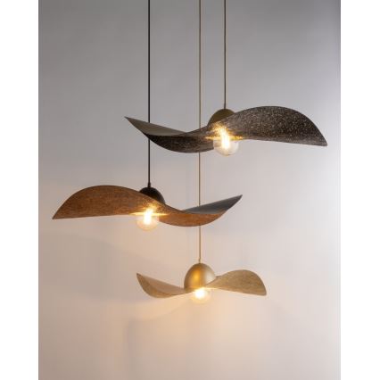 Csillár zsinóron KAPELLO 1xE27/60W/230V átm. 76 cm arany