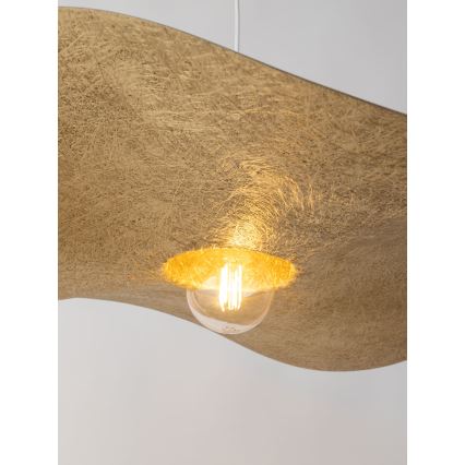 Csillár zsinóron KAPELLO 1xE27/60W/230V átm. 76 cm fehér/arany