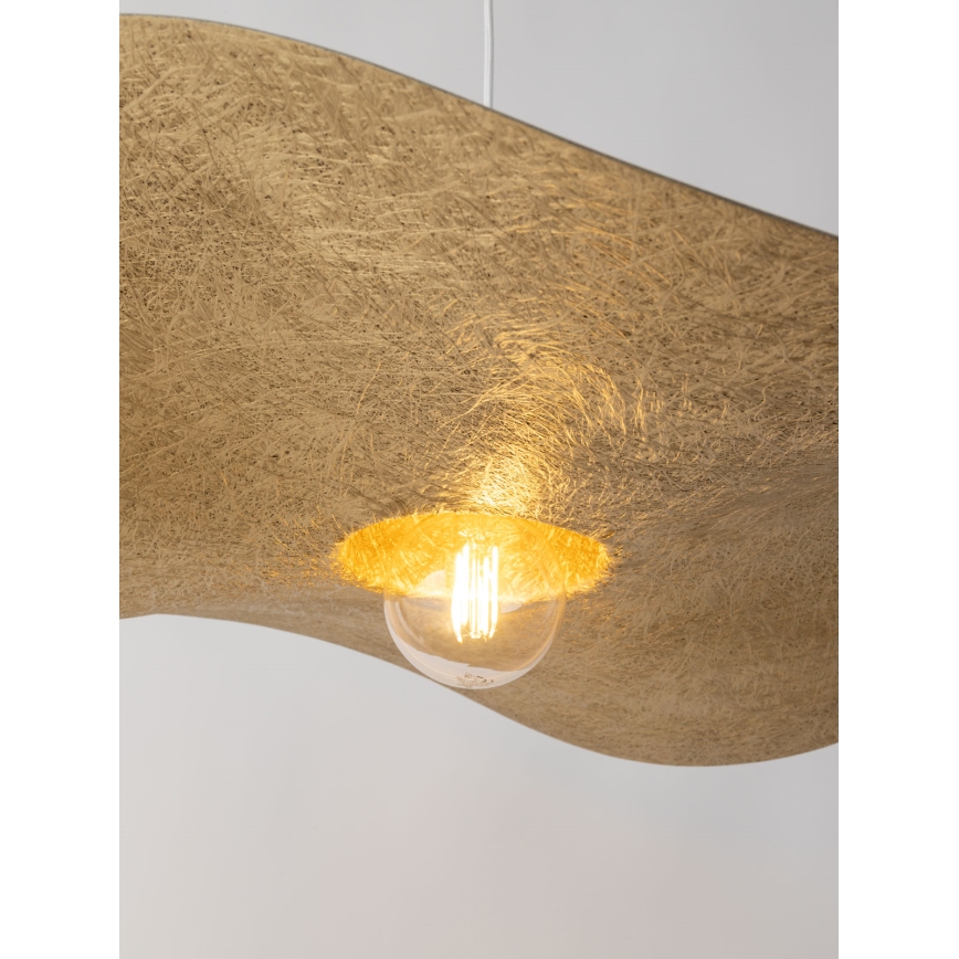 Csillár zsinóron KAPELLO 1xE27/60W/230V átm. 76 cm fehér/arany