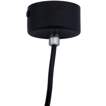 Csillár zsinóron KARADON 1xGU10/30W/230V 29 cm fekete