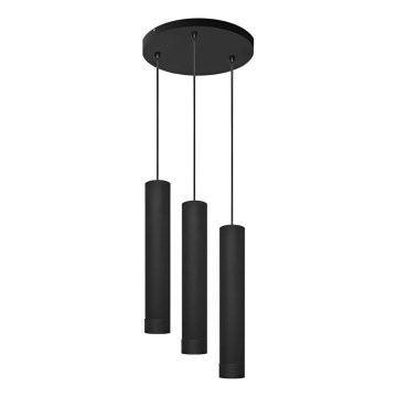 Csillár zsinóron KARADON 3xGU10/30W/230V fekete