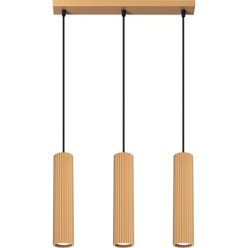 Csillár zsinóron KARBON 3xGU10/10W/230V arany