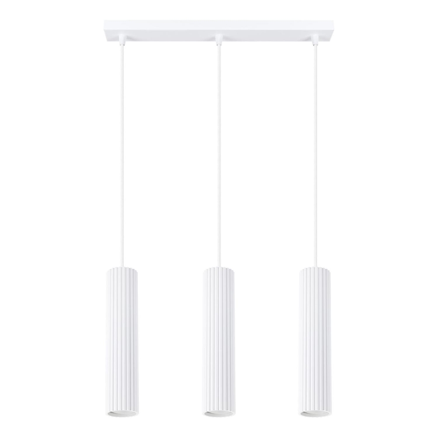 Csillár zsinóron KARBON 3xGU10/10W/230V fehér