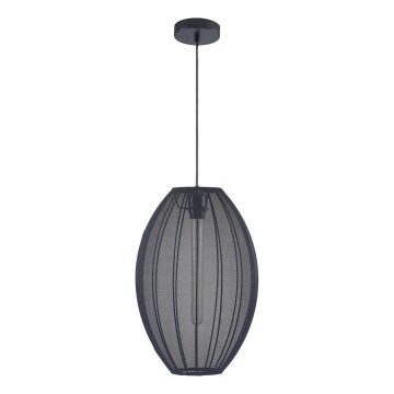 Csillár zsinóron KAREI 1xE27/20W/230V átm. 30 cm fekete