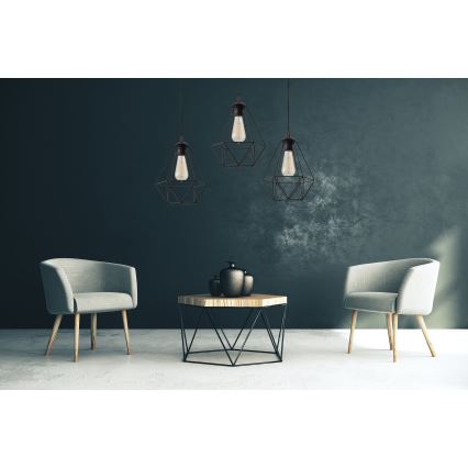 Csillár zsinóron KARO 1xE27/15W/230V