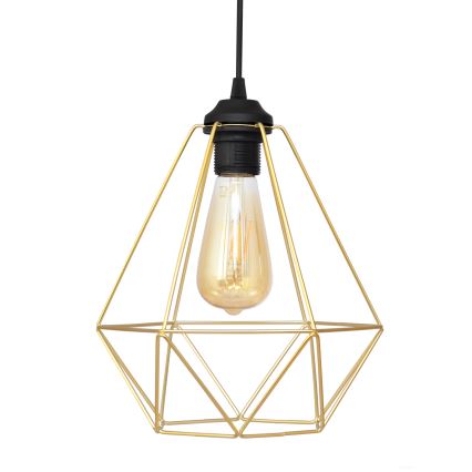 Csillár zsinóron KARO 3xE27/15W/230V arany/fekete