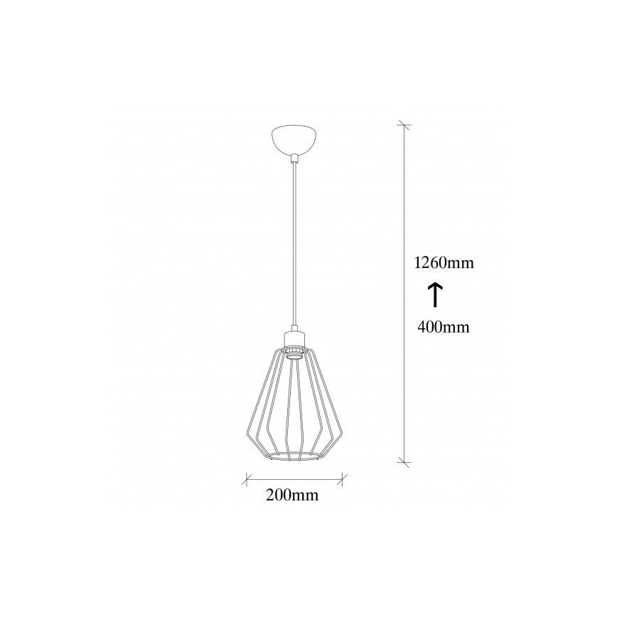 Csillár zsinóron KESE 1xE27/40W/230V