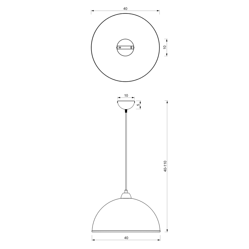 Csillár zsinóron KITCHEN 1xE27/15W/230V fehér