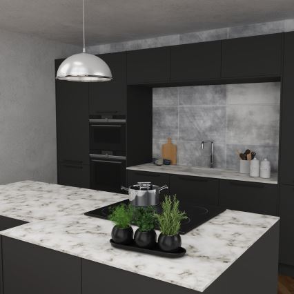 Csillár zsinóron KITCHEN 1xE27/15W/230V fehér/fényezett króm