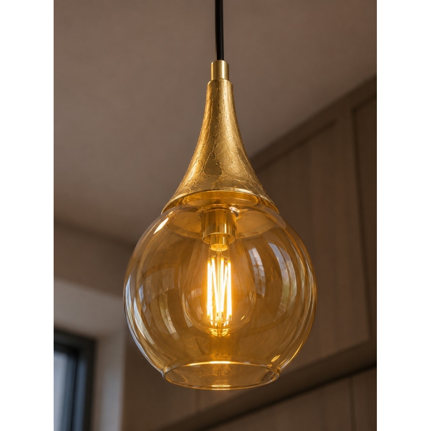 Csillár zsinóron LACRIMA HONEY 1xE27/60W/230V