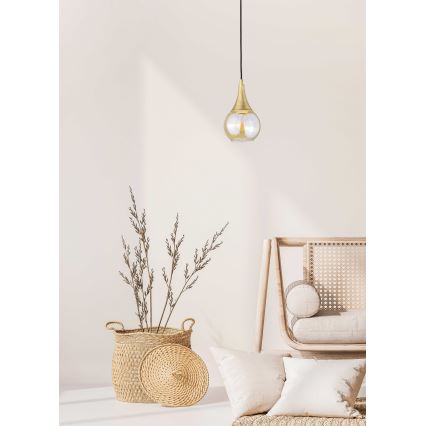 Csillár zsinóron LACRIMA HONEY 1xE27/60W/230V