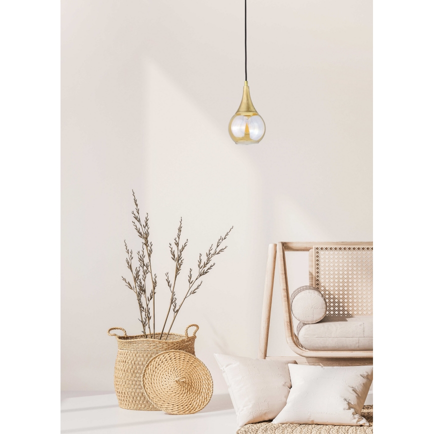 Csillár zsinóron LACRIMA HONEY 1xE27/60W/230V