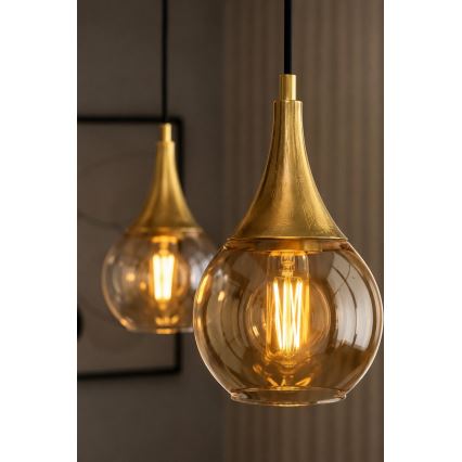 Csillár zsinóron LACRIMA HONEY 2xE27/60W/230V