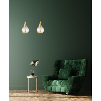 Csillár zsinóron LACRIMA HONEY 2xE27/60W/230V
