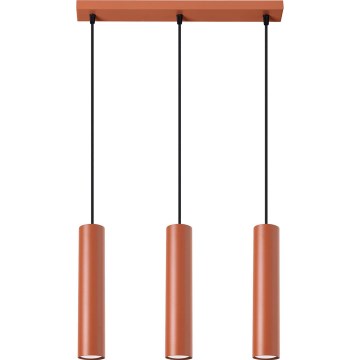 Csillár zsinóron LAGOS 3xGU10/10W/230V piros