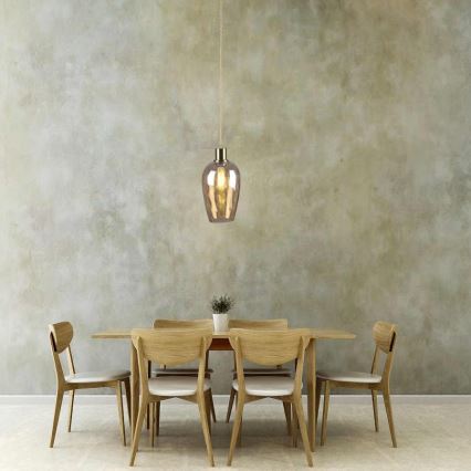 Csillár zsinóron LAGRI 1xE27/20W/230V