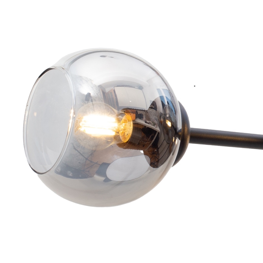 Csillár zsinóron LATIL 4xE27/60W/230V fekete