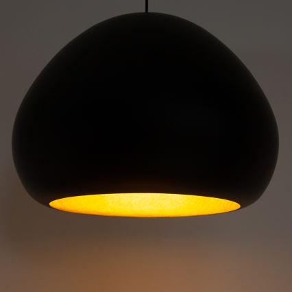 Csillár zsinóron LAVA 1xE27/15W/230V fekete/arany