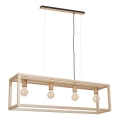 Csillár zsinóron LEGNO 4xE27/60W/230V