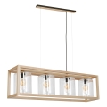 Csillár zsinóron LEGNO 4xE27/60W/230V