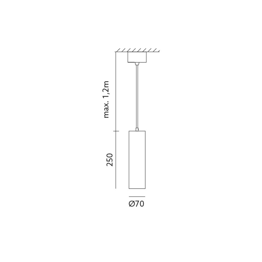 Csillár zsinóron LEONE 1xGU10/35W/230V