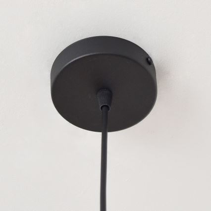 Csillár zsinóron LILI 1xE27/15W/230V fekete/szürke