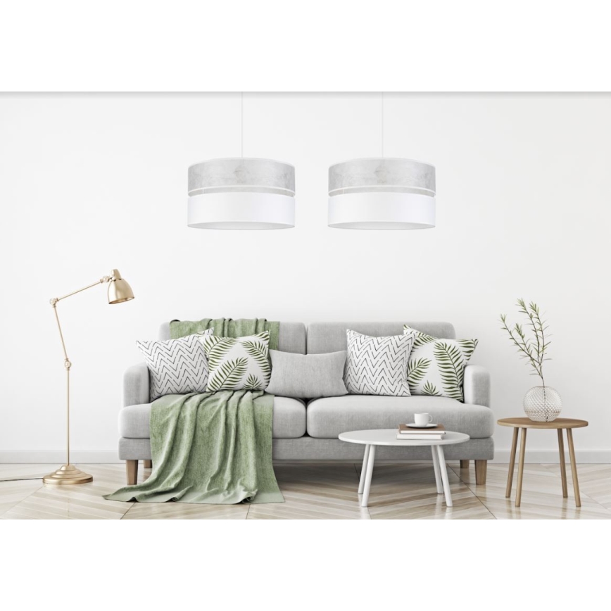 Csillár zsinóron LIMA 1xE27/60W/230V fehér