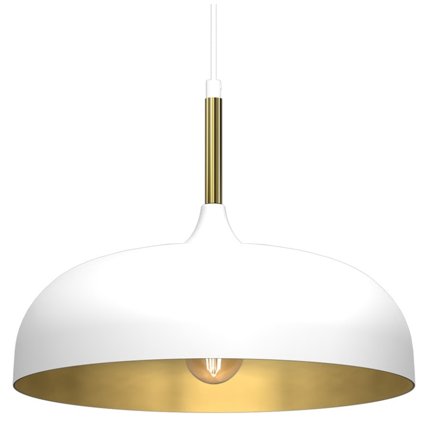 Csillár zsinóron LINCOLN 1xE27/60W/230V á. 35 cm fehér