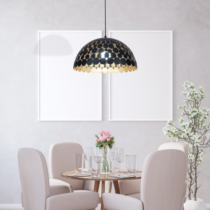 Csillár zsinóron LISA BLACK 1xE27/60W/230V