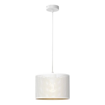 Csillár zsinóron LOFT SHADE 1xE27/60W/230V á. 25 cm fehér/arany