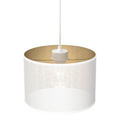 Csillár zsinóron LOFT SHADE 1xE27/60W/230V á. 25 cm fehér/arany