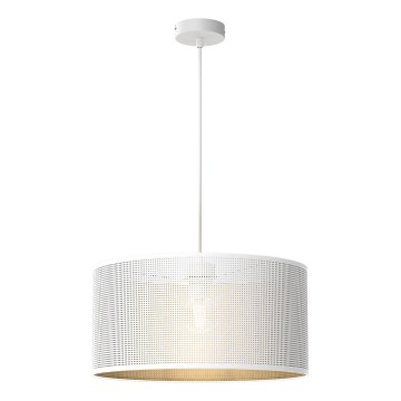 Csillár zsinóron LOFT SHADE 1xE27/60W/230V á. 40 cm fehér/arany