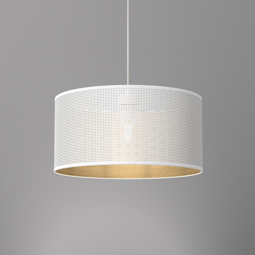 Csillár zsinóron LOFT SHADE 1xE27/60W/230V á. 40 cm fehér/arany