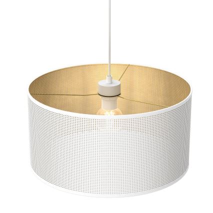 Csillár zsinóron LOFT SHADE 1xE27/60W/230V á. 40 cm fehér/arany