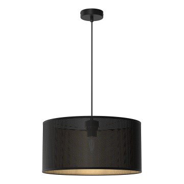 Csillár zsinóron LOFT SHADE 1xE27/60W/230V á. 40 cm fekete/arany