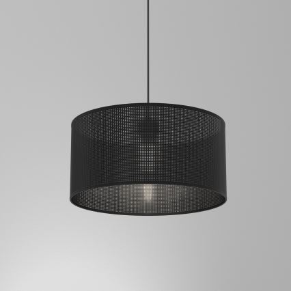 Csillár zsinóron LOFT SHADE 1xE27/60W/230V á. 40 cm fekete