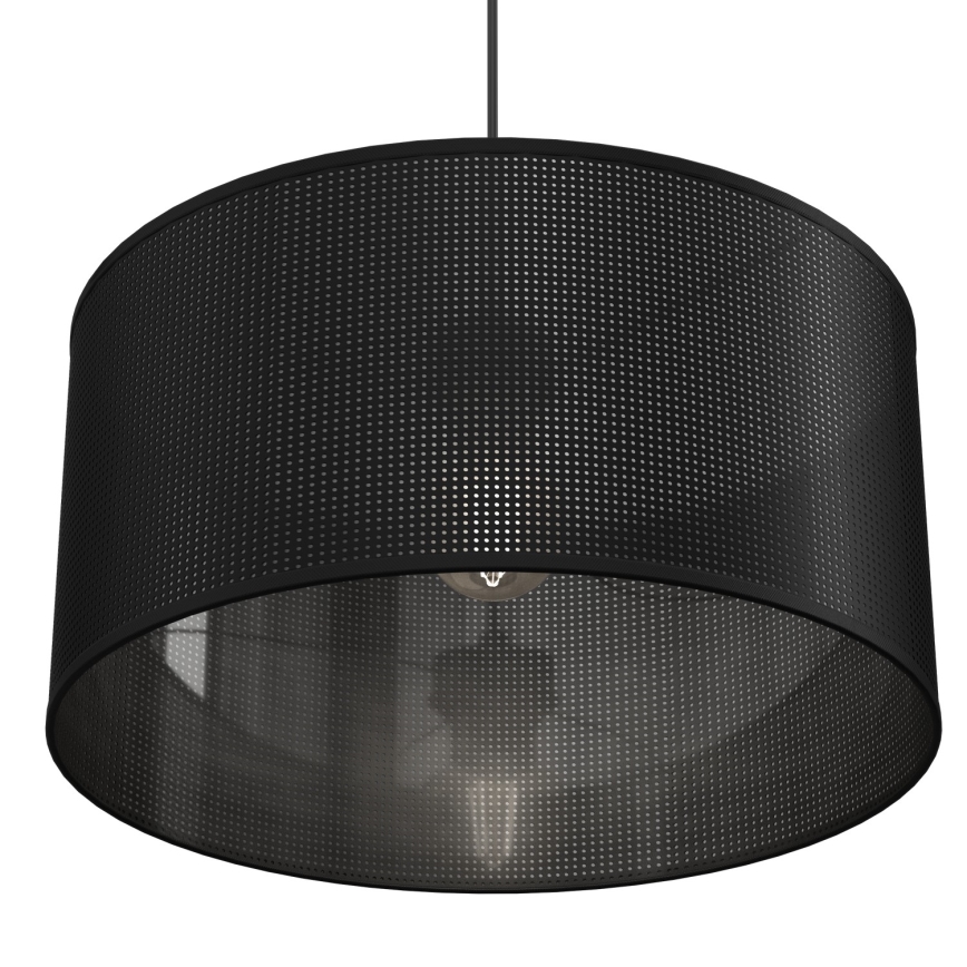 Csillár zsinóron LOFT SHADE 1xE27/60W/230V á. 40 cm fekete