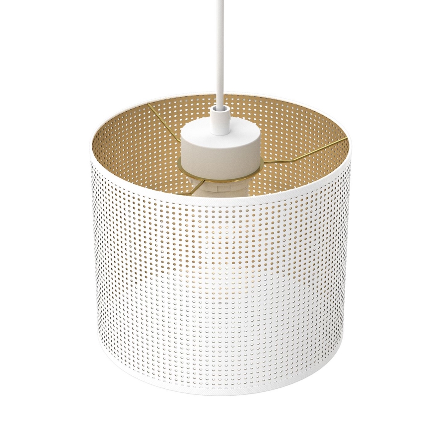 Csillár zsinóron LOFT SHADE 5xE27/60W/230V fehér/arany