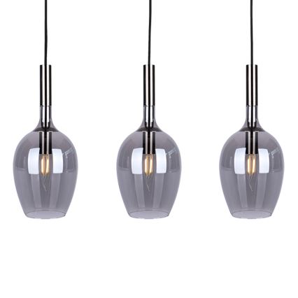Csillár zsinóron LUGANO 3xE14/40W/230V szürke