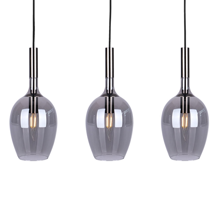 Csillár zsinóron LUGANO 3xE14/40W/230V szürke