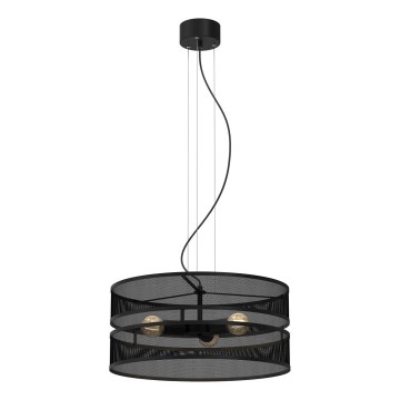 Csillár zsinóron LUM 3xE27/60W/230V fekete
